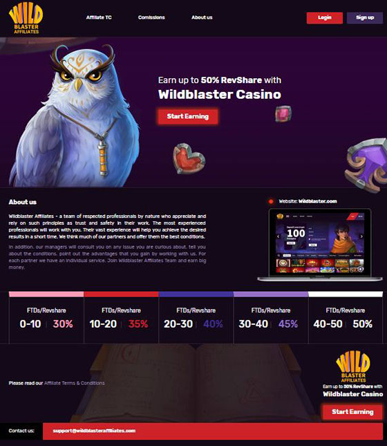 Wildblaster Casino Affiliation