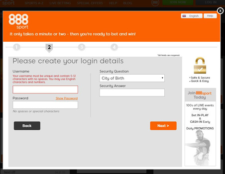 Creating the login details