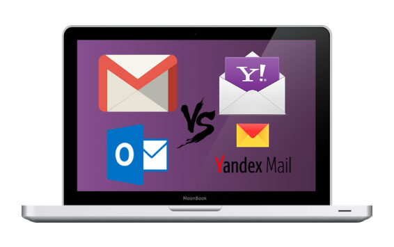 Gmail vs Yahoo Mail vs Outlook vs Yandex Mail