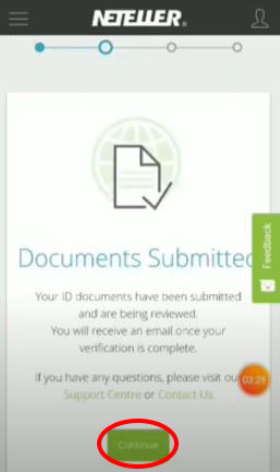 Documents are submitted
