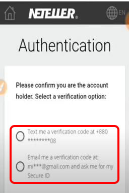 Log in the neteller account Authentication