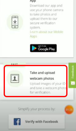 Click Take and Upload photos